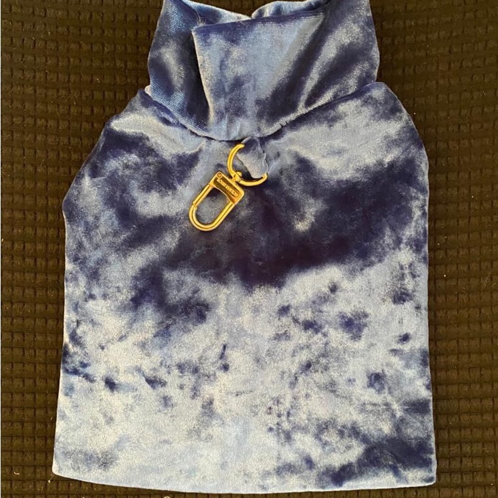 Dog Clothing Couture Top Small Puppy (Blue Velvet) - Picture 2 of 4
